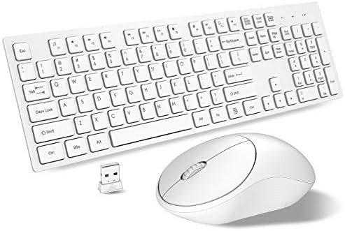 RATEL Wireless Keyboard Mouse Combo, 2.4GHz Slim Full-Sized Silent Wireless Keyboard and Mouse Co... | Amazon (US)