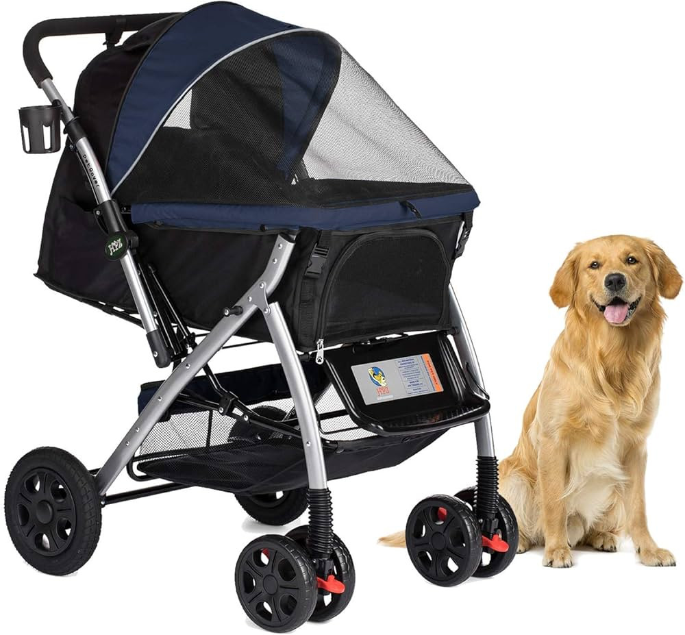 HPZ Pet Rover Premium Heavy Duty Dog/Cat/Pet Stroller Travel Carriage With Convertible Compartmen... | Amazon (US)