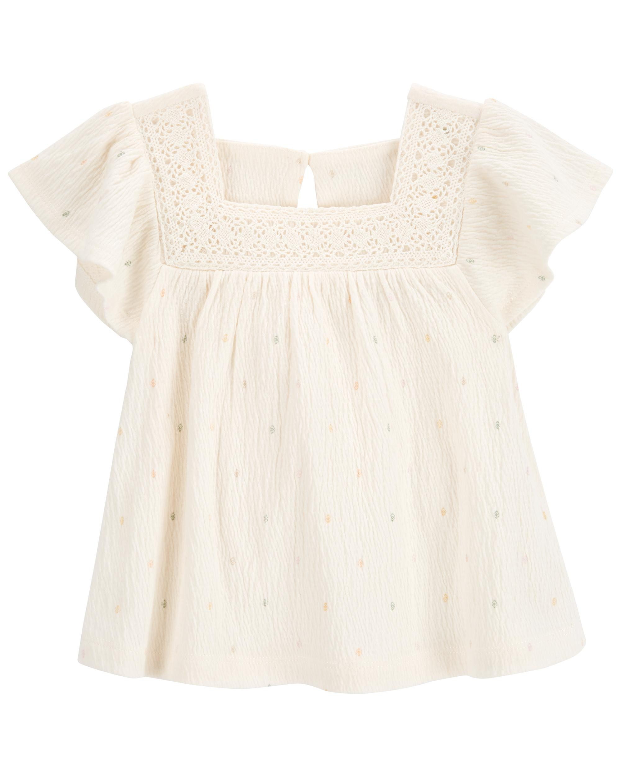 Toddler Crochet Crinkle Jersey Top | Carter's