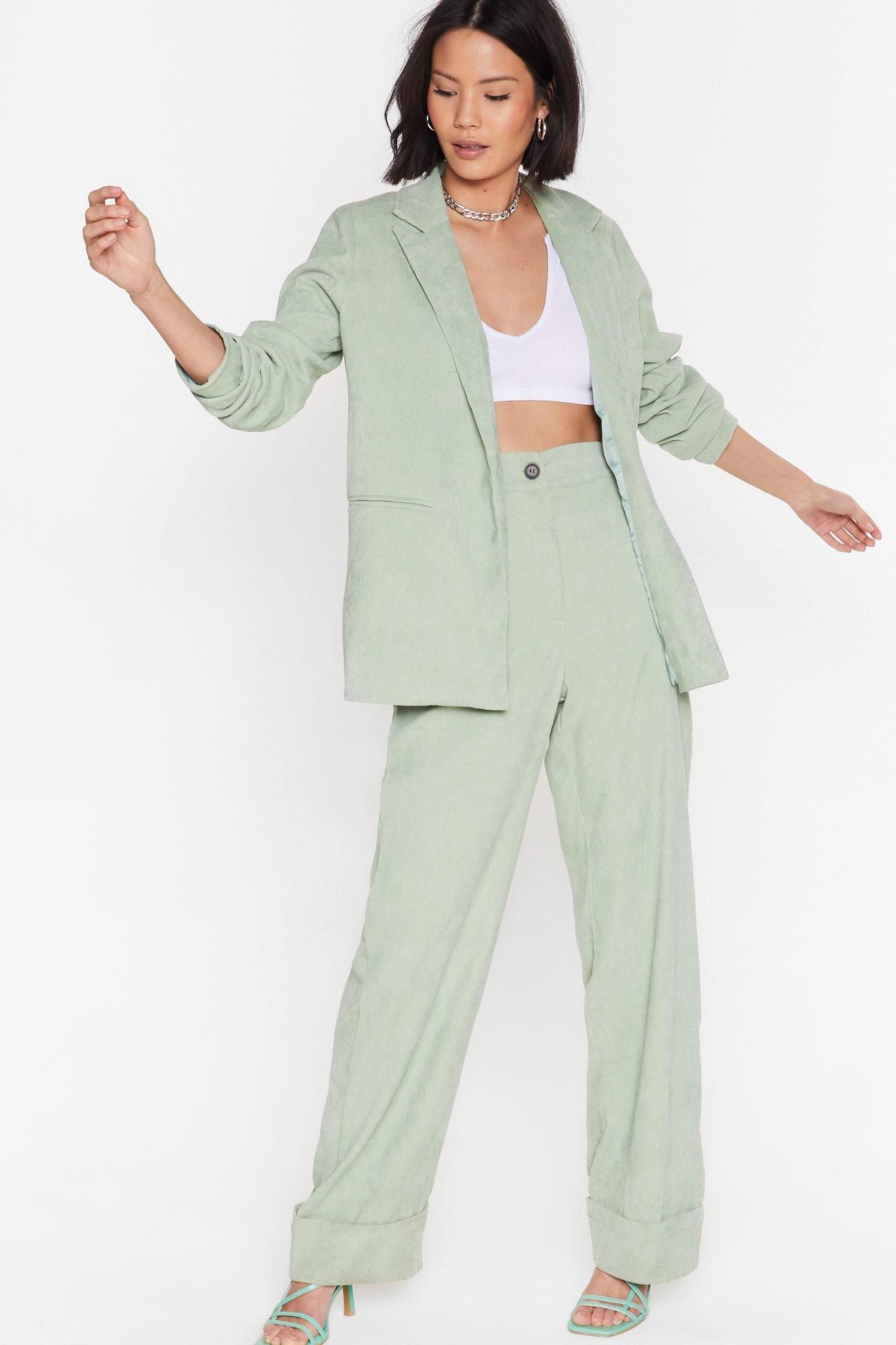 Womens For the Record-uroy Wide-Leg Pants - Mint | NastyGal (US & CA)