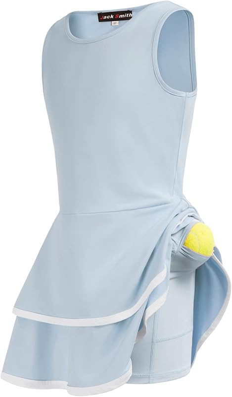 JACK SMITH Youth Girls Tennis Dresses with Shorts Golf Sleeveless Outfit School Sports Dress Pock... | Amazon (US)