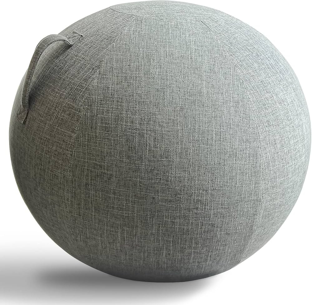 ELYAVO Exercise Ball Chair, Yoga Ball with Cover for Home Offices Balance Training Stability Ball... | Amazon (US)