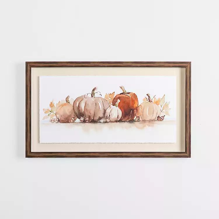 Watercolor Pumpkins Framed Art Print | Kirkland's Home