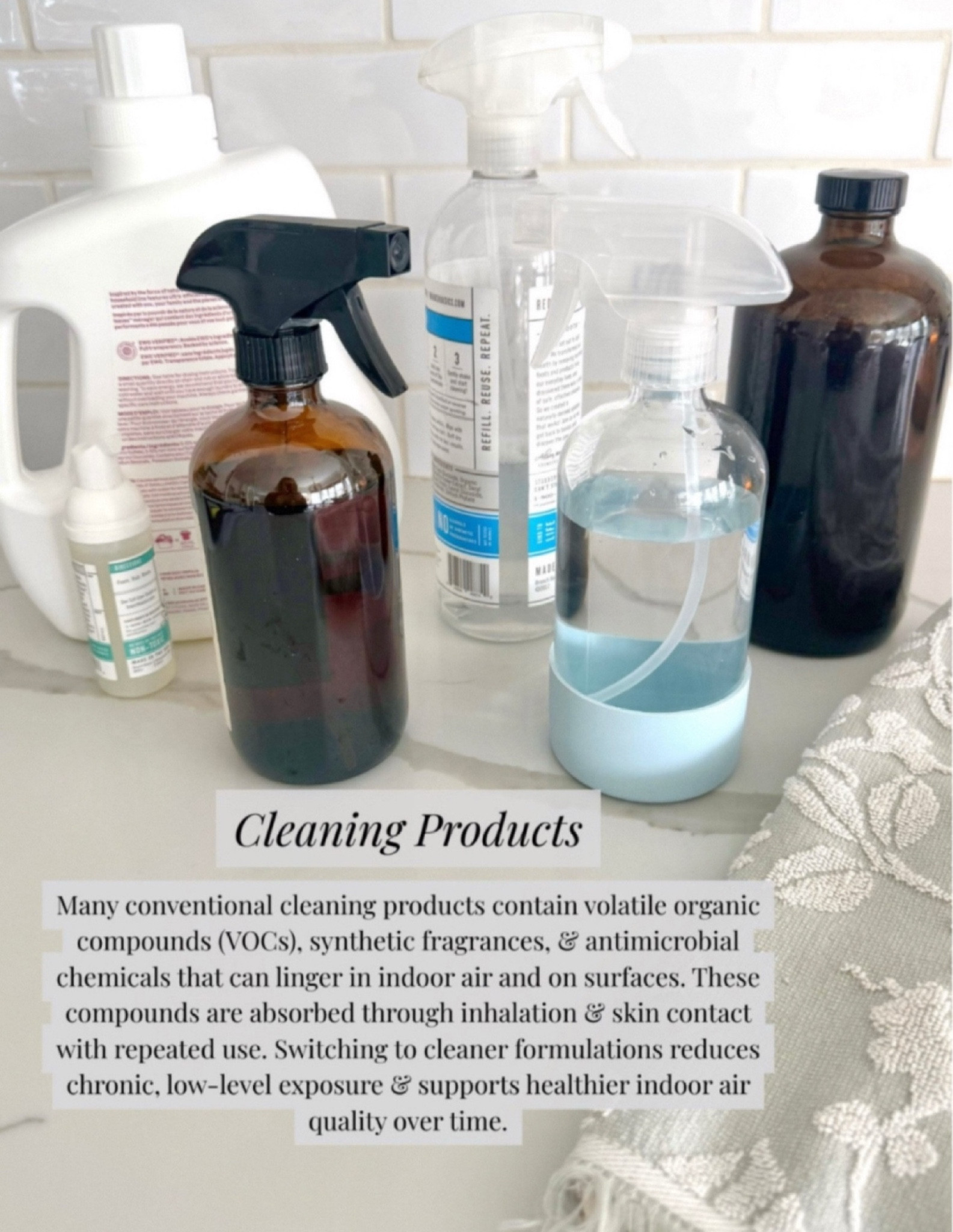 My go-to Lo-Tox cleaners that I can feel good about using! The dark bottle is a brand called Pure Sweep that is local to Athens, you can use my code Losweep for 10% off if you are a new customer! The can use my code Lochandler for 15% at Branch Basics! 

 #LTKHome