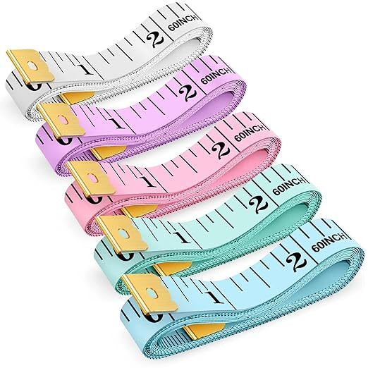 iBayam Soft Tape Measure 60" Double Scale Body & Sewing Tape, 5-Pack | Flexible, Dual inch/cm Sca... | Amazon (US)