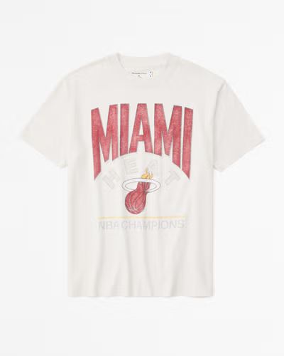 Oversized Boyfriend Miami Heat Graphic Tee | Abercrombie & Fitch (US)