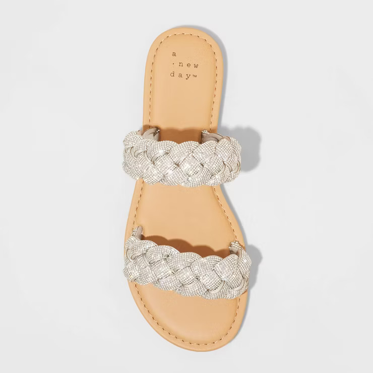 Women's Lucy Braided Slide Sandals - A New Day™ | Target