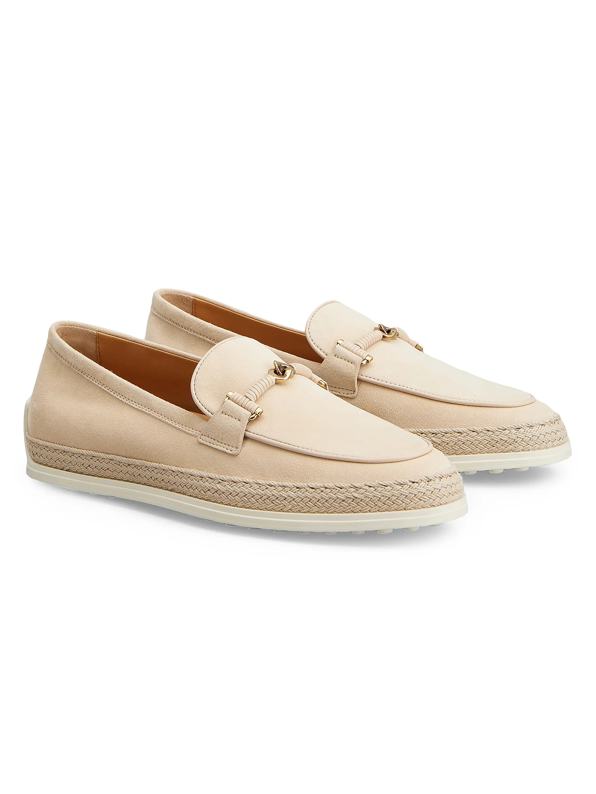 Suede & Raffia Loafers | Saks Fifth Avenue