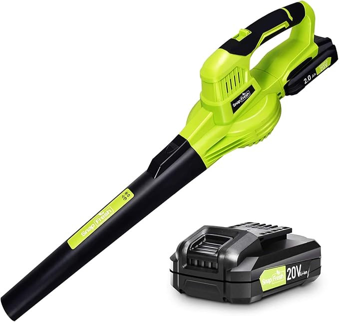 Leaf Blower - 20V Leaf Blower Cordless with Battery & Charger, Electric Leaf Blower for Lawn Care... | Amazon (US)
