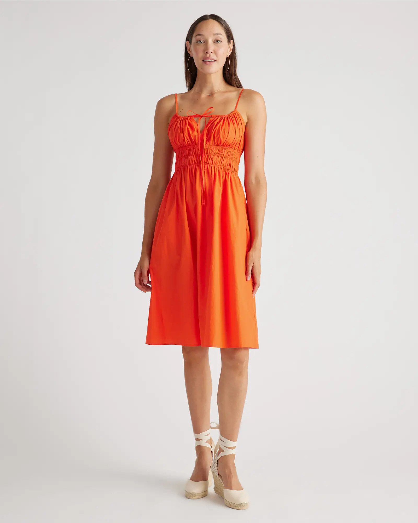 100% Organic Cotton Keyhole Midi Dress | Quince