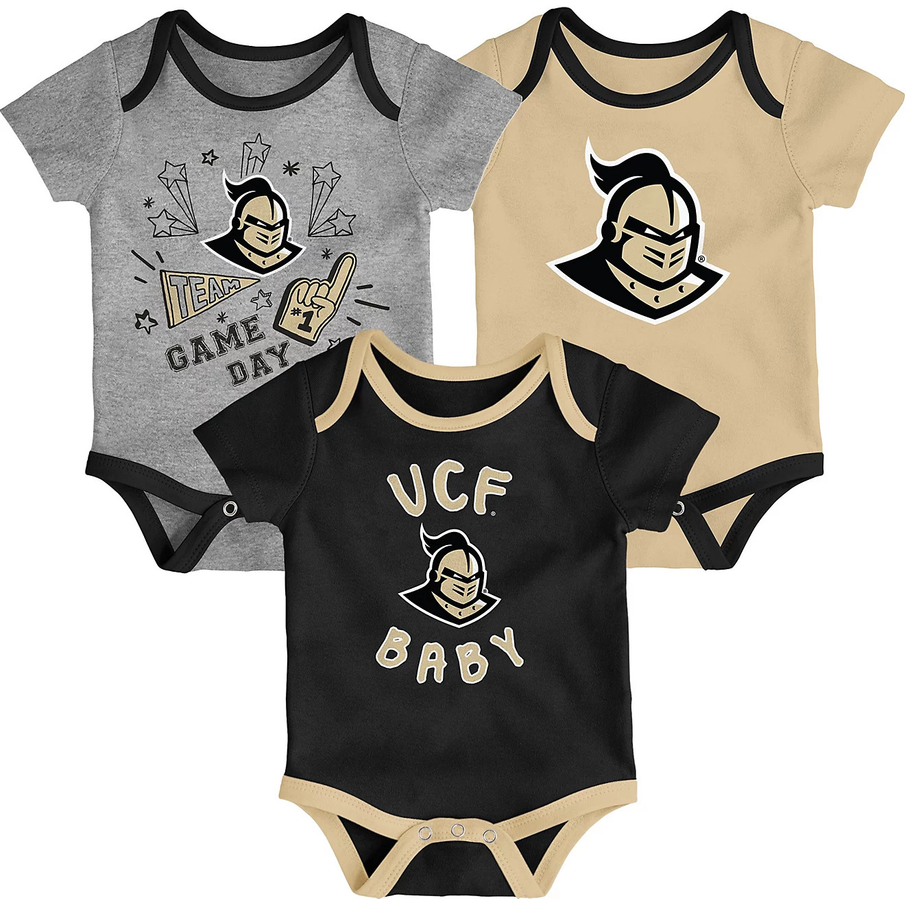 Gen2 Infants' University of Central Florida Champ Creeper 3-Pack | Academy | Academy Sports + Outdoors