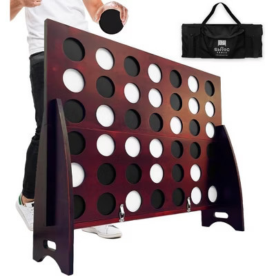 SWOOC Games - XL Giant 4 In A Row (4ft x 3ft) - All Weather with Carrying Case and Noise Reducing Design - 60% Quieter - Giant Connect 4 Discs To Win | Target