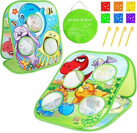 5-in-1 Bean Bag Toss Game for Kids, Animal Corn Hole Outdoor Toy for Toddler, Outside Yard Party ... | Amazon (US)