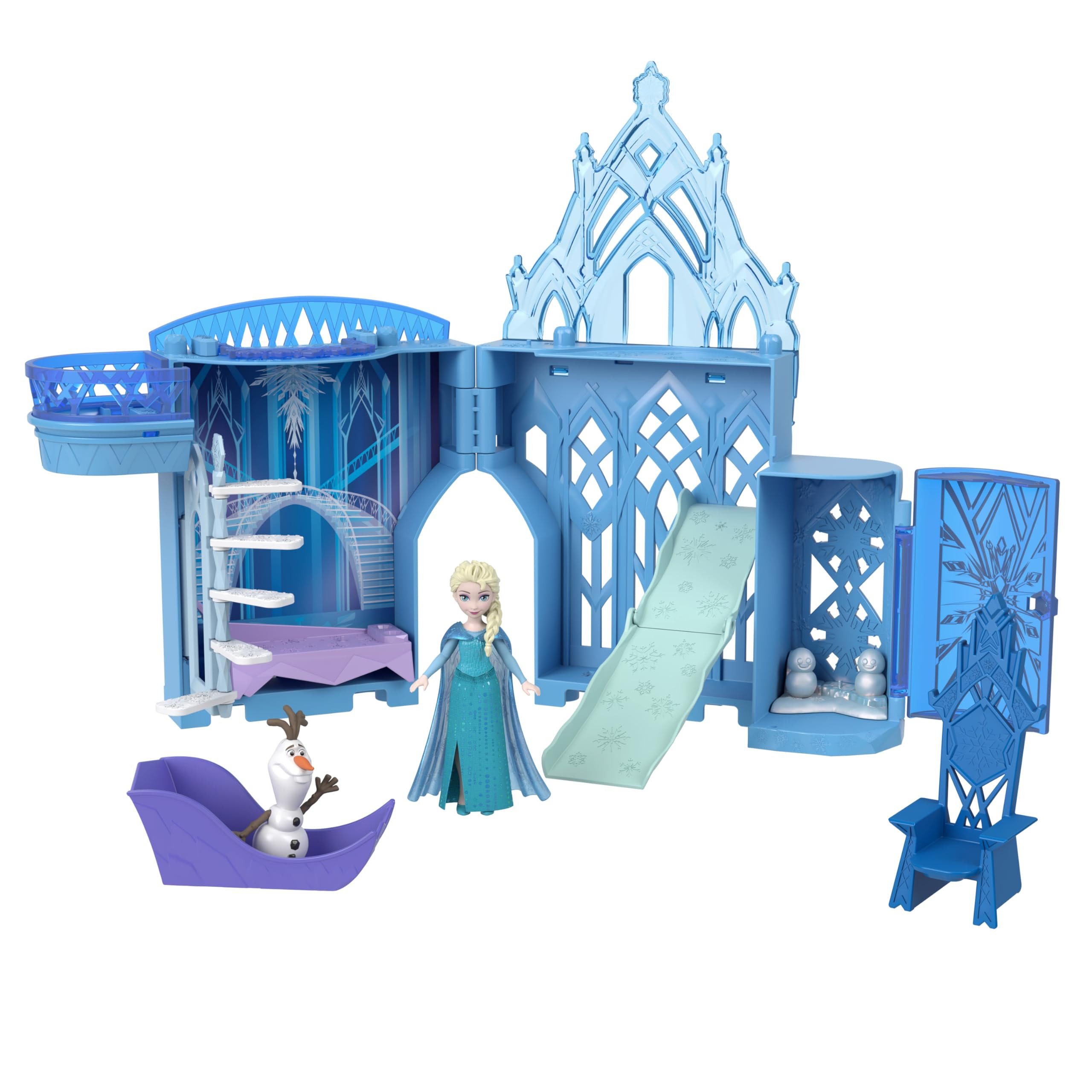 Mattel Disney Princess Toys, Storytime Stackers Elsa Ice Palace, Stackable Castle Doll House with... | Amazon (US)