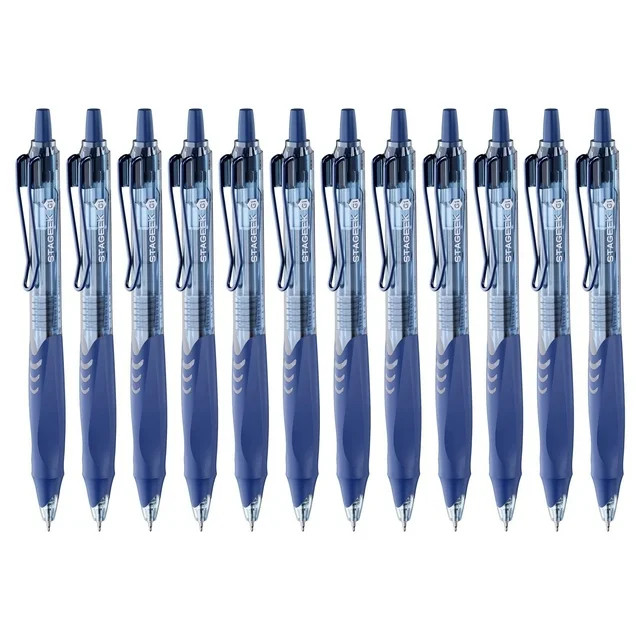 STAGEEK Blue Gel Pens, Quick Dry Blue Ink Pens, 0.5mm Fine Point Retractable Smooth Writing Pens,... | Walmart (US)
