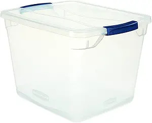 Amazon.com - Rubbermaid Clever Store Latching Storage Tote Container, Clear, 30-Qt (FG3Q2500CLMCB... | Amazon (US)