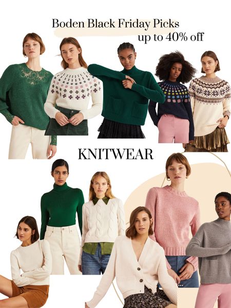 Boden Black Friday sale - up to 40% off knitwear 