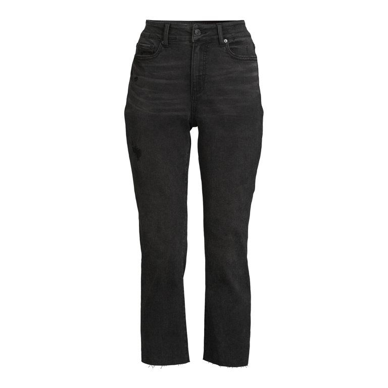 Time and Tru Women's Straight Leg Crop Jeans - Walmart.com | Walmart (US)