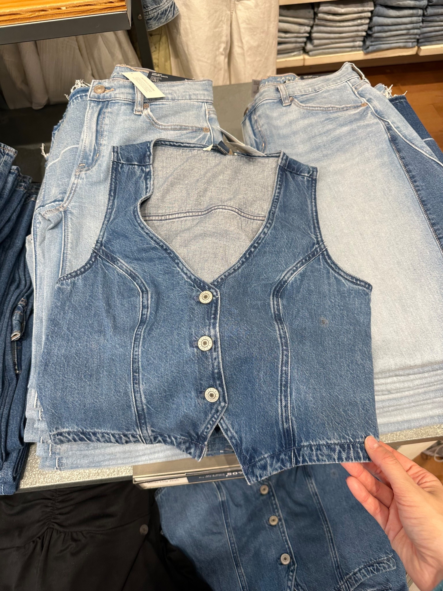 Obsessed with this denim vest! Would be so cute for a country concert! On sale for $41 & ranges from sizes XXS-XXL!

#LTKMidsize #LTKSaleAlert #LTKSpringSale