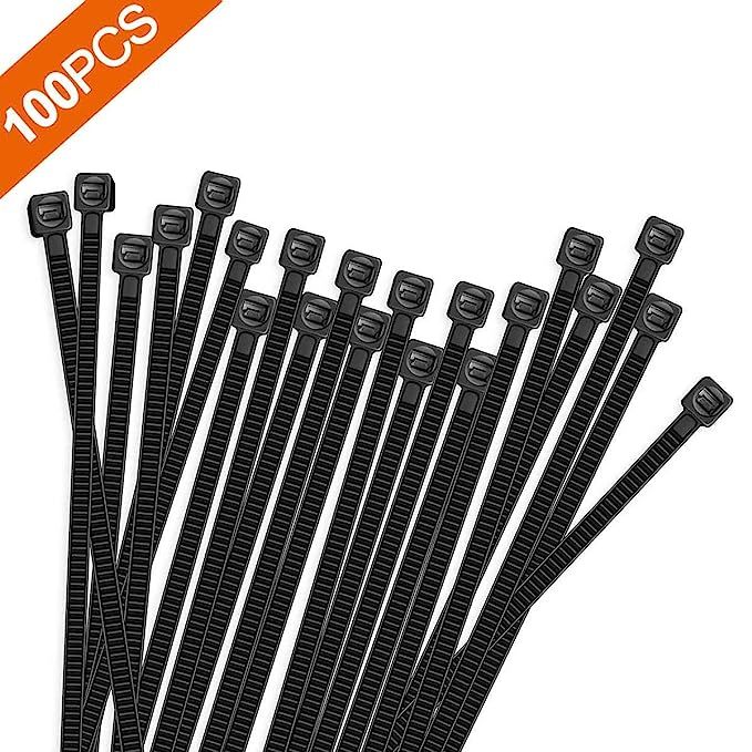 Hmrope 100pcs Cable Zip Ties Heavy Duty 8 Inch, Premium Plastic Wire Ties with 50 Pounds Tensile ... | Amazon (US)