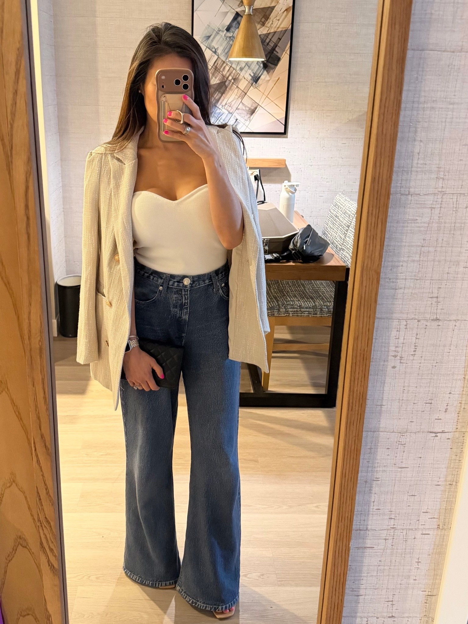 Dressed up sweatpants “jeans” wearing size 25 regular length! Get the ankle length if you’re 5’4 and under. I’m 5’ 5” & wearing tall heels

#LTKTravel #LTKootd
