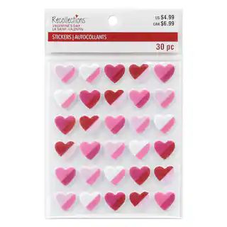 Valentine's Day 2-Tone Heart Felt Stickers by Recollections™ | Michaels | Michaels Stores