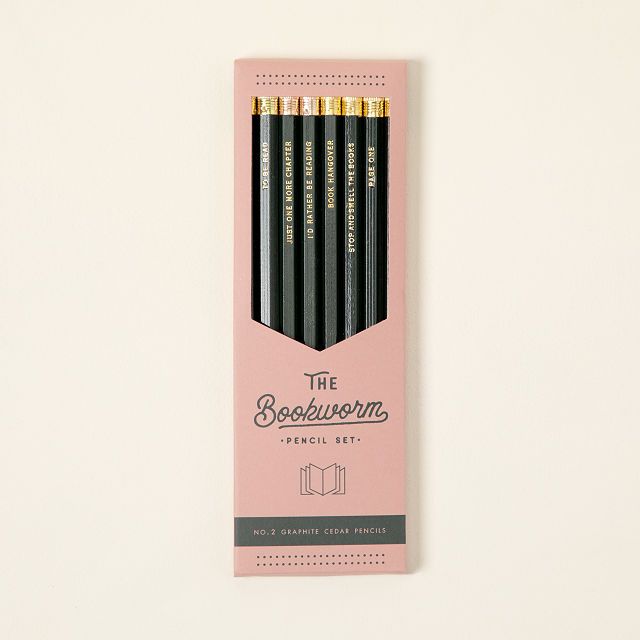 The Bookworm Pencil Set | UncommonGoods