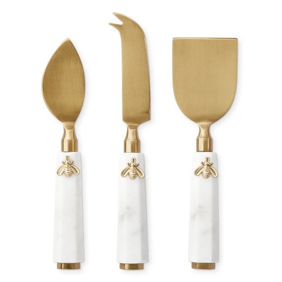 Marble Honeycomb Cheese Knives, Set of 3 | Williams-Sonoma
