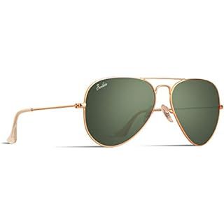 Ray-Ban RB3025 Metal Aviator Sunglasses For Men For Women + BUNDLE with Designer iWear Eyewear Ca... | Amazon (US)