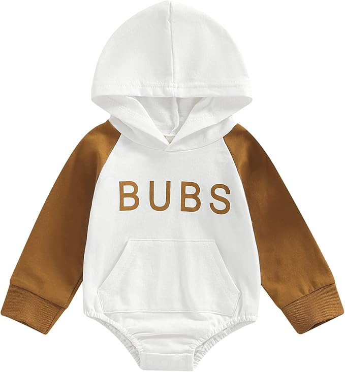 Infant Baby Boy Girl Fall Clothes Hoodie Pullover Sweatshirt Romper Color Block Long Sleeve Onesi... | Amazon (US)