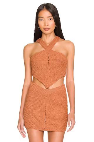 Lovers and Friends Malik Crochet Top in Cocoa Brown from Revolve.com | Revolve Clothing (Global)