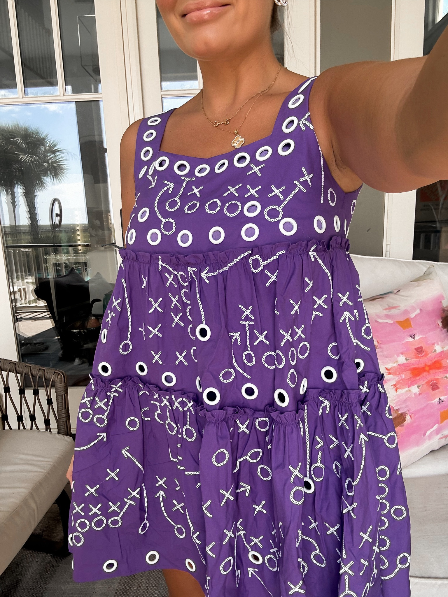 Purple Gameday Look!
Use code WHITNEYNRIFE for 15% off 
Wearing size XS

Clemson, LSU, ECU Gameday dress! 

#LTKBacktoSchool