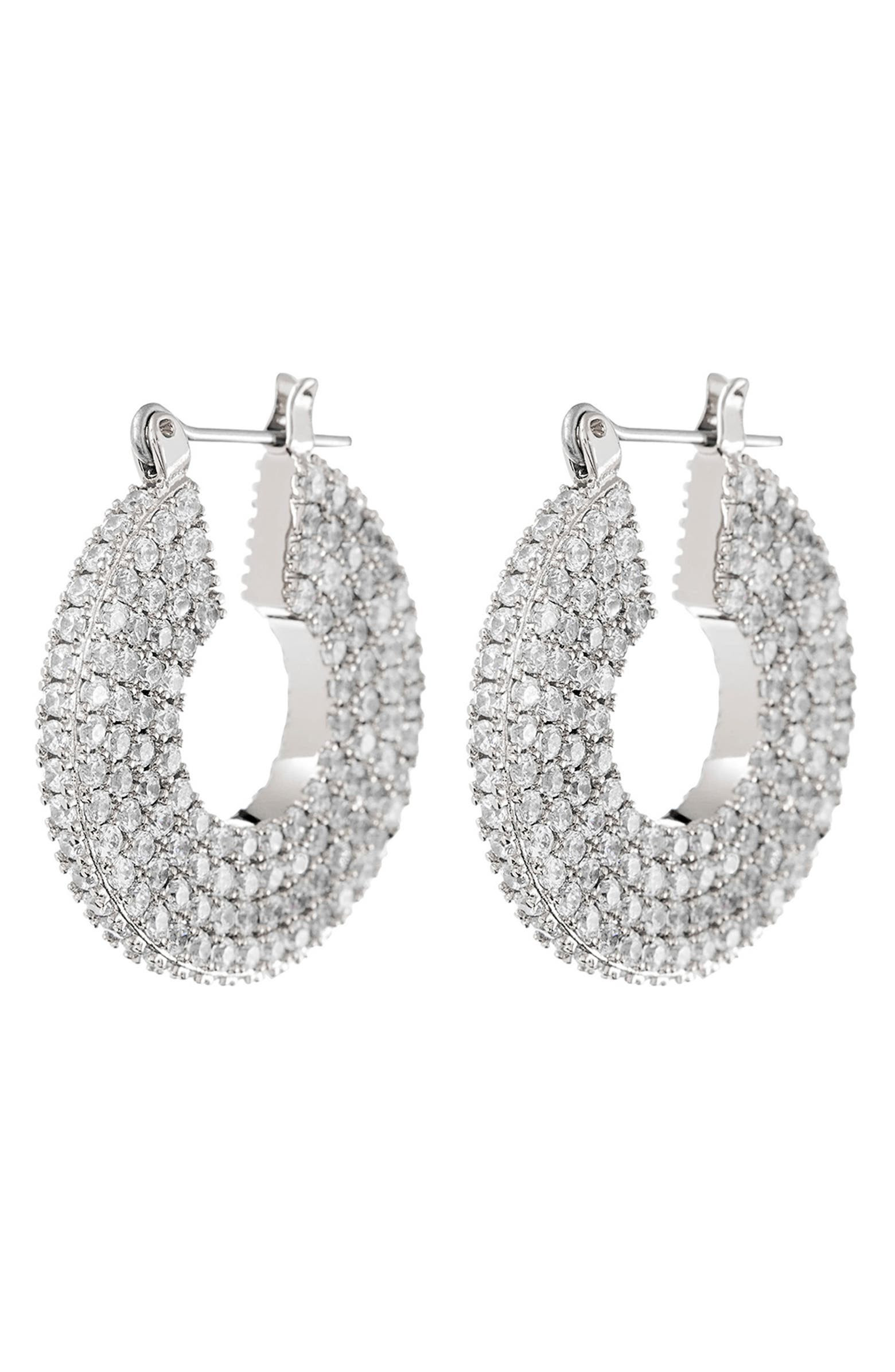 Pavé Stefano Hoop Earrings | Nordstrom