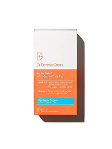 Dr. Dennis Gross Alpha Beta Ultra Gentle Daily Peel: for Dehydrated or Sensitive Skin, Uneven Tone or Texture, Fine Lines or Enlarged Pores (30 Treatments) | Amazon (US)