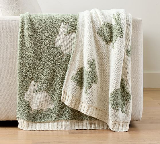 Bunny Jacquard Knit Throw | Pottery Barn (US)