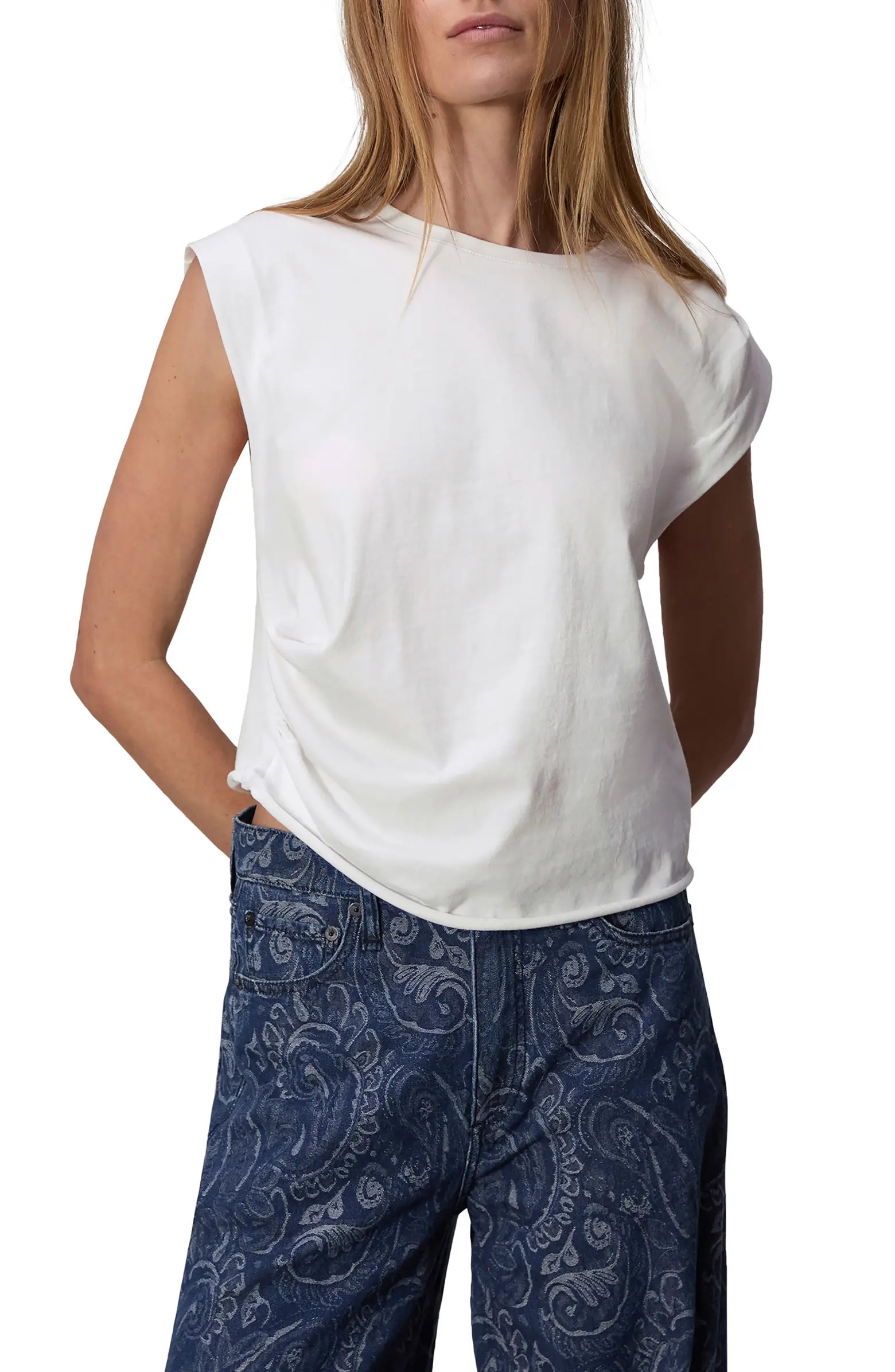 rag & bone Mica Gathered Muscle Tee | Nordstrom | Nordstrom