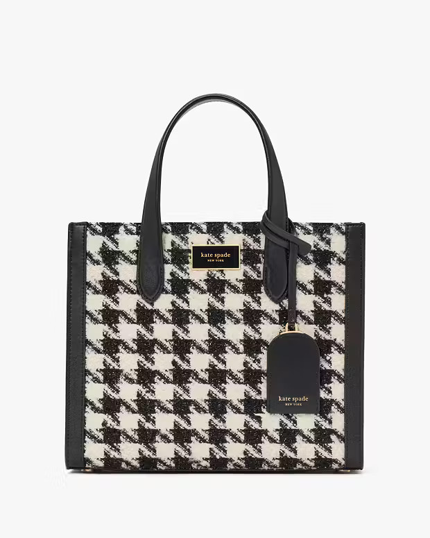 Manhattan Houndstooth Tweed Small Tote | Kate Spade (US)