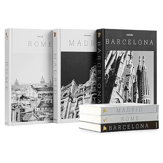 Maplefield Set of 3 XL Decor Books for Coffee, Table, Blank Book Set, Hardcover Decorative Book f... | Amazon (US)