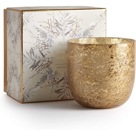 Noble Holiday Winter White Soy Candle Large Mercury Glass | Walmart (US)