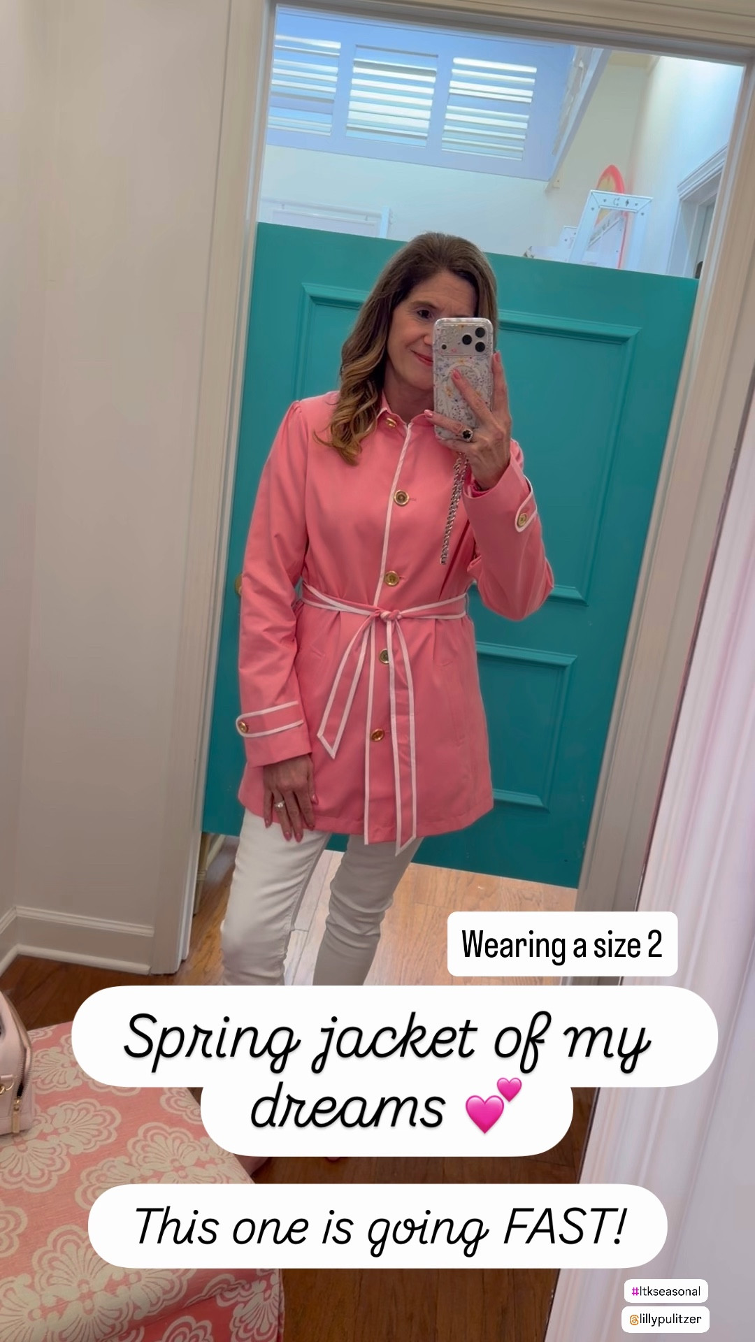 Spring Jacket 

The spring jacket you’ll wear on repeat 🌷

Perfect for Easter, Graduations, weddings, Mother’s Day, luncheons, showers, and spring trips.
Available in pink and navy — but this pink is everything.

Wearing a size 2. Don’t wait — it’s selling quickly.

pink spring jacket
spring layering jacket
statement jacket 
preppy spring outfit
Lilly Pulitzer 
Easter outfit jacket
spring event outfit
lightweight spring coat
polished spring style
classic spring outerwear
#LTKspring
#LTKseasonal
#SpringStyle
#SpringLayering
#PreppyStyle
#EasterOutfit
#PinkStyle
#ClassicStyle
#SpringOutfitIdeas


#LTKOver40 #LTKSeasonal #LTKWorkwear