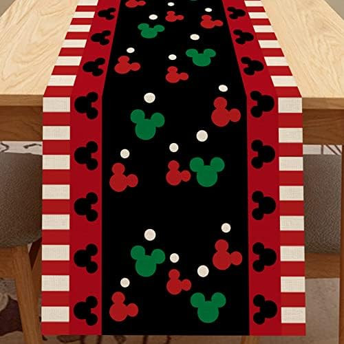 Seliem Red Black Table Runner, Funny Christmas Cute Polka Dot Home Kitchen Decor, Winter Holiday ... | Amazon (US)