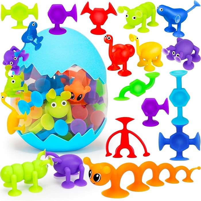 32 PCS Toddler Suction Cup Bath Toys Kids Bath Toy 1-3 3-5 Christmas Stocking Stuffers Birthday P... | Amazon (US)