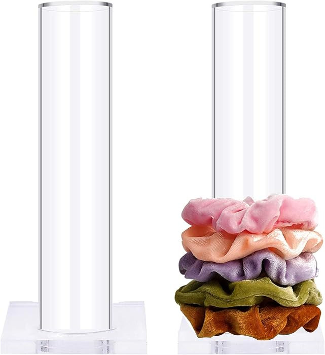 OAOLEER 2Pcs Scrunchie Holder Stand,Clear Jewelry Organizer for Teen Girl Women Gifts, The Perfec... | Amazon (US)