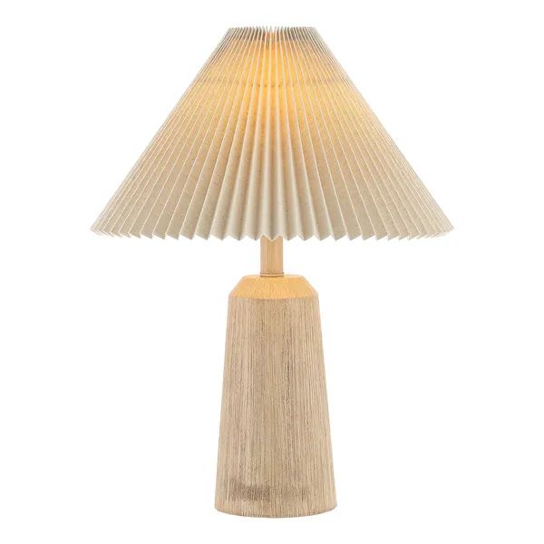 Giulia 20.5" Rustic Scandinavian Resin/Iron Lighthouse LED Table Lamp with Pleated Shade, Beige W... | Bed Bath & Beyond