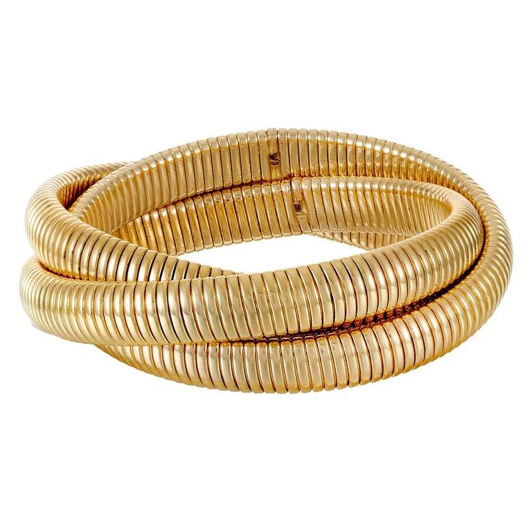 Time and Tru Women's Gold-Tone Twist Bangle Bracelet, 1 Piece - Walmart.com | Walmart (US)