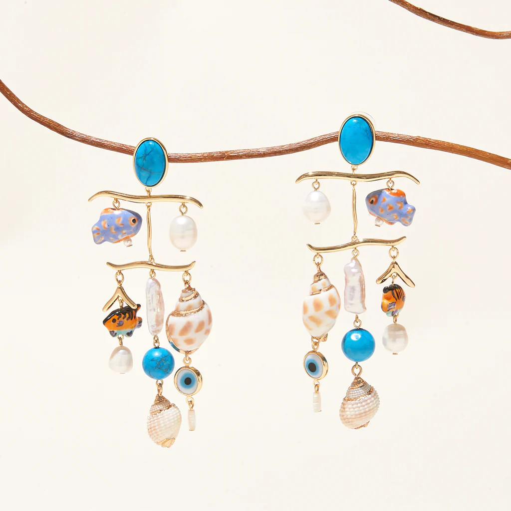 Andros Charm Earrings Multi | Mignonne Gavigan
