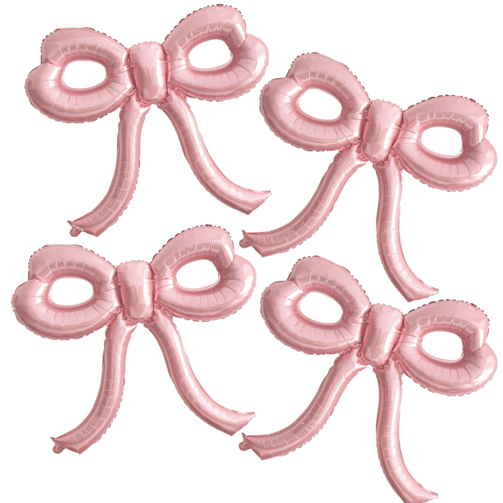 4 Pcs Pink Bow Balloons Bow Party Decorations for Girl Women Pink Bow Birthday Decorations Giant ... | Amazon (US)