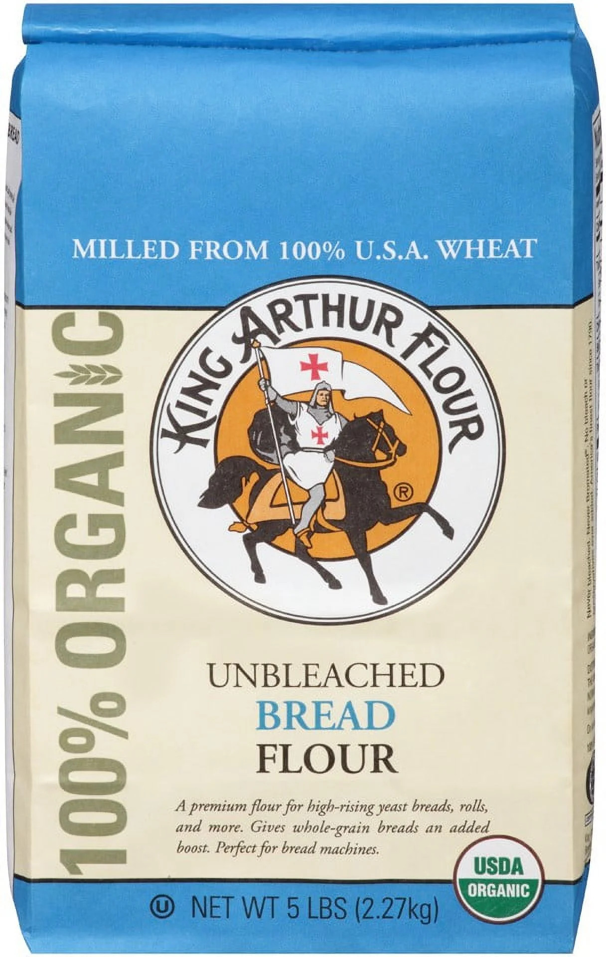 King Arthur Flour 100% Organic Unbleached Bread Flour 5 lb. Bag | Walmart (US)