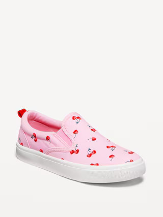 Glitter Canvas Slip-On Sneakers for Girls | Old Navy (US)