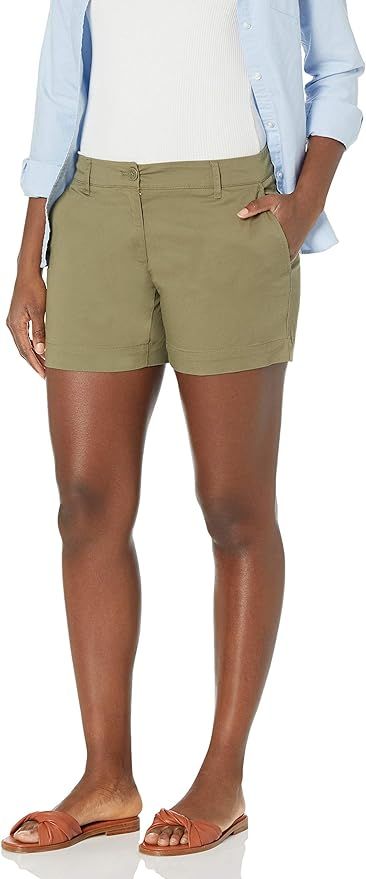 Nautica Women's Comfort Tailored Stretch Cotton Solid and Novelty Short | Amazon (US)
